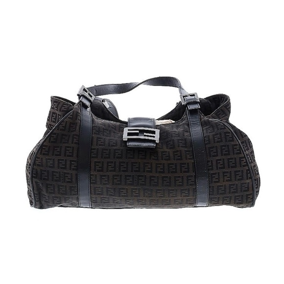 Fendi Canvas Zucchini FF Logo Bag - Picture 1 of 14